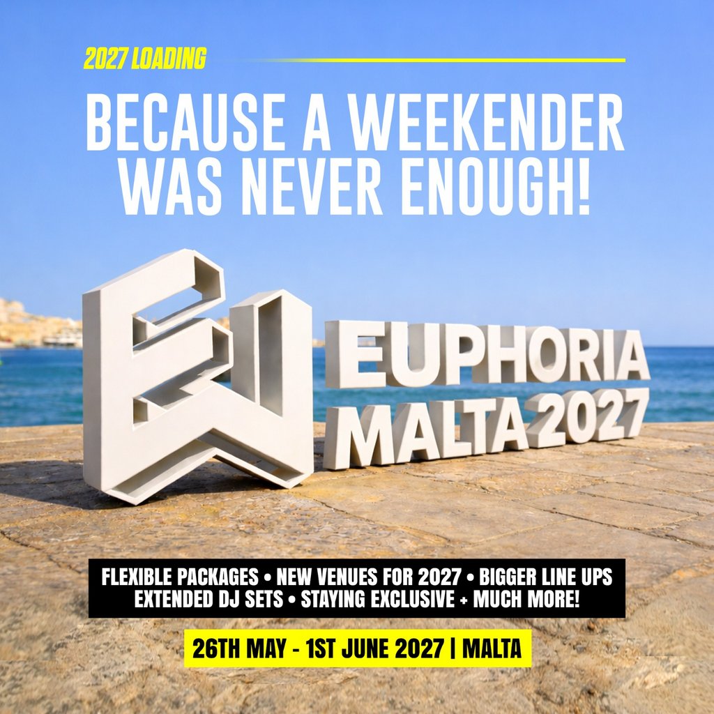 Euphoria Weekender Malta 2027 at Gianpula Village flyer